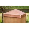 Solid Copper 6x6 Pyramid Cap - Designed to Fit Over
