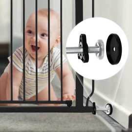 BalanceFrom Baby Gate Threaded Spindle Rod, 4 Pack M8 (8mm) Replacement Bolt Part for Baby & Pet Pressure Mounted Safety Door, Extra Long Wall Mounting Accessories Screws Rods for Stair Gates, Black