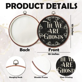 Vodbok Til We Are Ghosts Round Wall Art Decor - 10" Gothic Round Canvas Frame Hanging Prints-Vintage Canvas Prints Gifts For Friends Family-Farmhouse Aesthetics Wall Art Decor For Home Office-A25