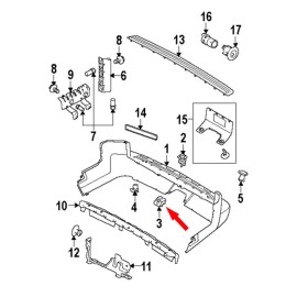 Allmakes LAND ROVER LR2 / LR3 / LR4 AND RANGE ROVER SPORT TOW COVER CLIP & RETAINER TRIM