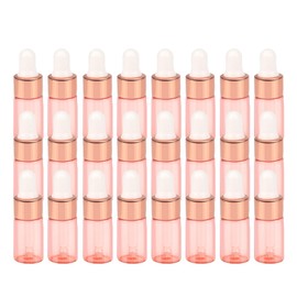 Easeen - 50 botellas cuentagotas de muestra, 3 ml rosas, mini frascos cuentagotas de plástico para viajes, aceites esenciales, bricolaje cosmético, muestras líquidas (rosa rosa)