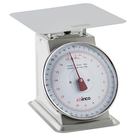 Winco 40-Pound/18.18kg Scale with 8-Inch Dial, Medium, White, Steel