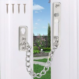 Safety Door Chain Lock Stainless Steel Internal Door Lock Security Anti Theft Latch Chain with Spring for Front Door Home Offices Hotel Apartment