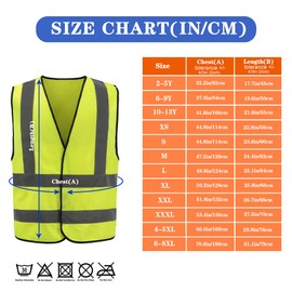 AYKRM hi vis vest for men(XS-8XL) (Large, Yellow)