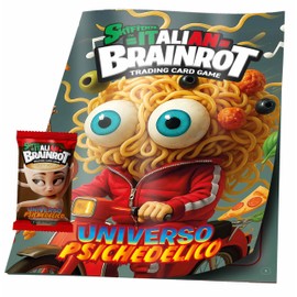 Album + 1 Beutel Karte Skifidol ITALIAN BRAINROT Universum psychedelisch Werkstatt Gebäude