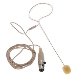 The Lord of the Tools 1Pc Headworn XLR Microphone with 4Pin TA4F Plug Single Earhook Headset Compatible with Shure Wireless Bodypack Transmitter (Beige)