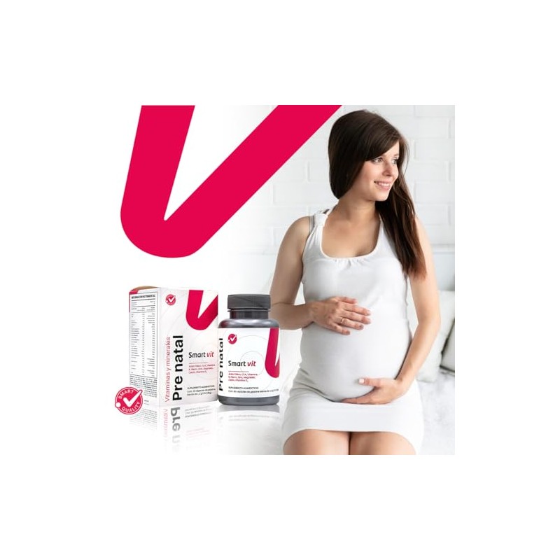Smart Vit Vitaminas Minerales Pre Natal Mujeres Capsulas Suplemento Alimenticio