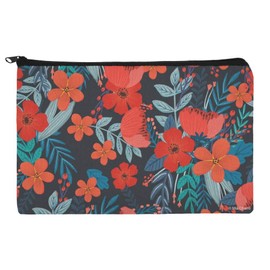 Cecilie Flowers Pattern Makeup Cosmetic Bag Organizer Pouch