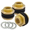 Hooshing 3PCS Bulkhead Fittings 1/8" NPT Female 3/8" Male Straight