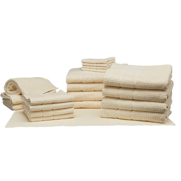 Turkish Waffle Terry Towels 01 Set of 20 Pieces in