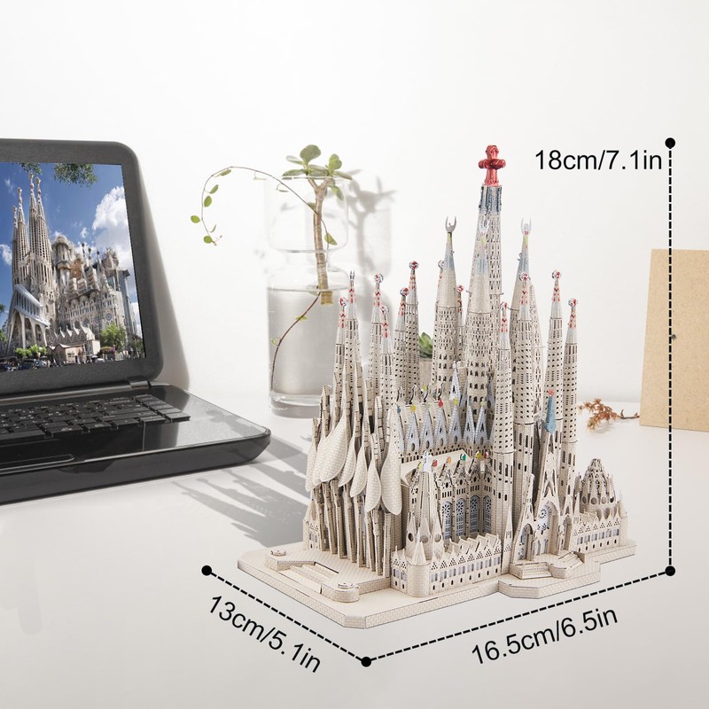 Piececool 3D Puzzles for Adults, La Sagrada Família Metal Model