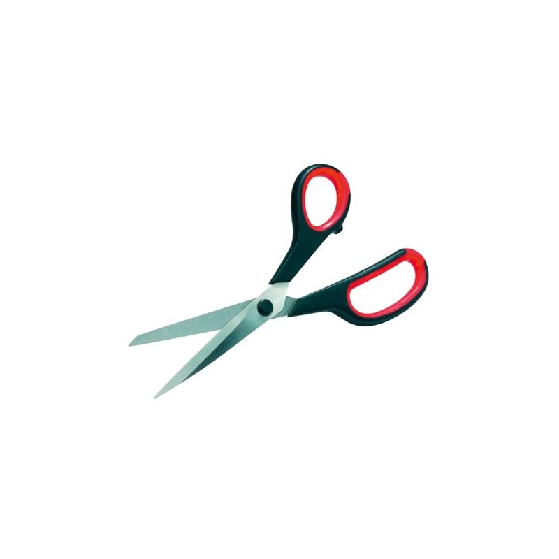 Tool Pack Black Rubber Softgrip Scissors Universal Red 220mm