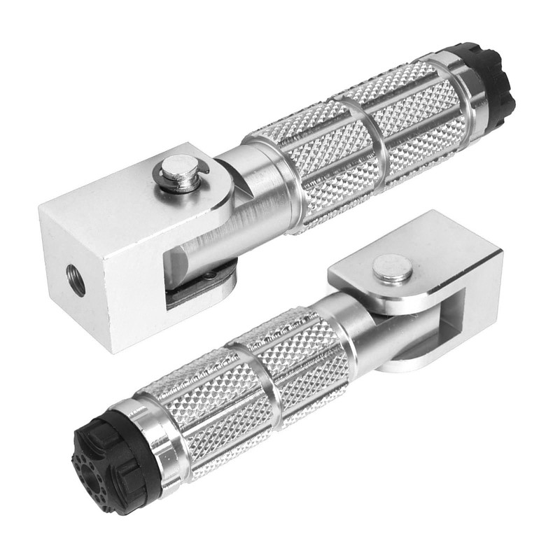 2Pcs Motorcycle Foldable Foot Pegs M8 Antislip Aluminium Alloy Universal
