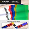 CAGIE 5 Subject Notebook with Dividers 220 Pages Spiral Notebooks