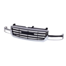 Front Grille Chrome Shell Assembly For 2003-2007 G-M-C Sierra 1500 2500 Replaces GM1200475