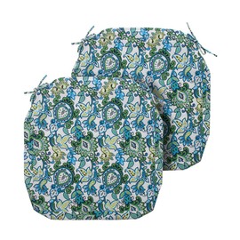 Magpie Fabrics - Funda de cojín de repuesto para interiores y exteriores, paquete de 2, sin relleno. Funda repelente al agua con lazos para decoración de patio, jardín, silla, sofá, banco de mimbre