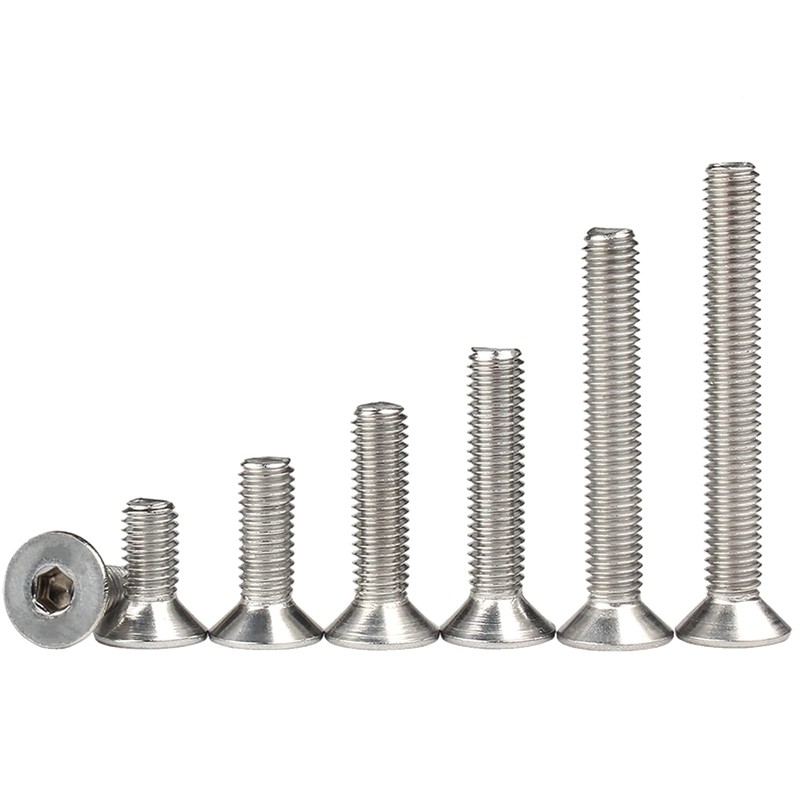 M4-0.7 x 10mm Flat Head Socket Cap Screws Bolts, Stainless