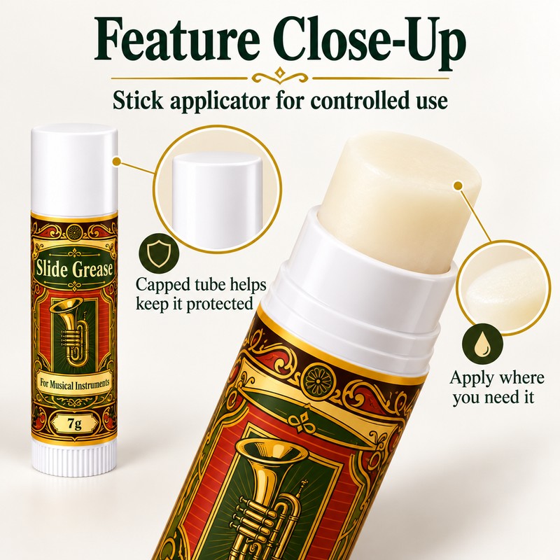 7g Slide Grease for Brass Instrument Maintenance – Lubricant for