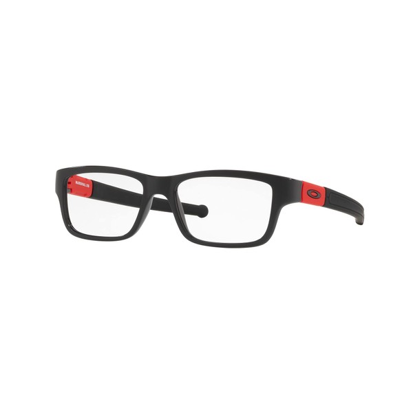 Oakley Youth OY8005 Marshal XS Rectangular Prescription Eyewear Frames, Polished Black/Demo Lens, 49 mm