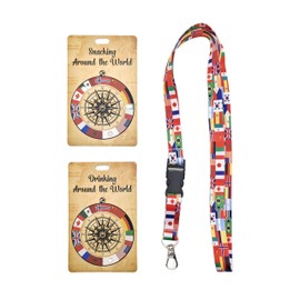 ASVP Shop Drink Around The World Lanyard - Passport For Drinking & Snacking at Epcot - World Showcase Pub Crawl