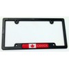Canada Flag Black Plastic Car License Plate Frame Domed Colour