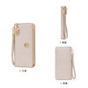 FOXLOVER Women's Long Wallet, Trifold, Cow Split Leather, Coin Purse,