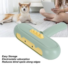 Dog Hair Remover Efficient Double Sided Pet Hair Remover Roller for Furniture, Couch, Bedding, Scraping Long Hairs, Cleaning Fine Hairs (Green)