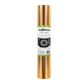 TECKWRAP Metallic Textured Chrome Vinyl Adhesive Vinyl for Craft Cutter 1ft x 5ft, Gold