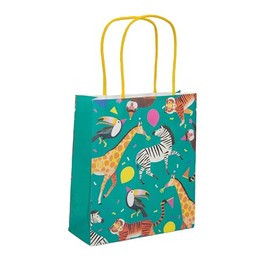 Talking Tables Jungle Theme Party Supplies Safari Zoo Party Bags, Birthday Party Treat Bags | Paper, 8 Pack