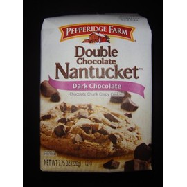 Pepperidge Farm Double Chocolate Nantucket Dark Chocolate Chunk Crispy Cookies 7.75 oz. (Pack of 4)