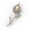 Avalaya Clear Crystal Calla Lily Brooch