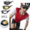 3× Chopper Riding Glasses Anti-UV Motorcycle Sunglasses Wind Resistant Eyewear