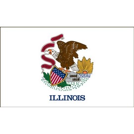 5x8 FT IL Illinois Flag WindStrong® Commercial 2 Ply Poly US Made