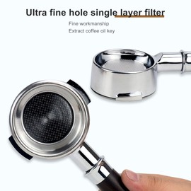 xuuyuu 58MM Coffee Bottomless Bottomless Design Porta Filter with Filter Basket Removable for Expover, Rocket, Phaema, Lancrio (Black)