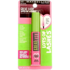 Maybelline New York Great Lash Lots of Lashes Washable Mascara, Very Black .43 Ounces (Pack of 3)