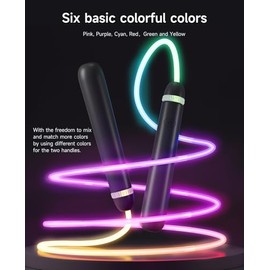 Comba luminosa LED para niños y adultos, comba ajustable y brillante para niños y niñas, comba luminosa y colorida para fitness y entrenamiento
