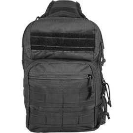 Fox Outdoor Products Stinger Sling Pack – Compact 8L Everyday Carry Bag w/Modular Attachments, Adjustable Strap, and Concealed Pocket, BLACK
