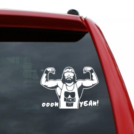 Black Heart Decals & More Macho Man Randy Savage Vinyl Decal | Color: White | 5" x 7"