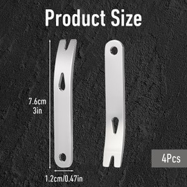 Lnngub 4 Pcs Mini Pry Bar,Mini Crank Crow bar Pocket Pry Bar Stainless Steel Edc Pry Bar Mini Scraper Keychain Multifunction EDC Tool Survival Opener for Outdoor Indoors(3 Inch)