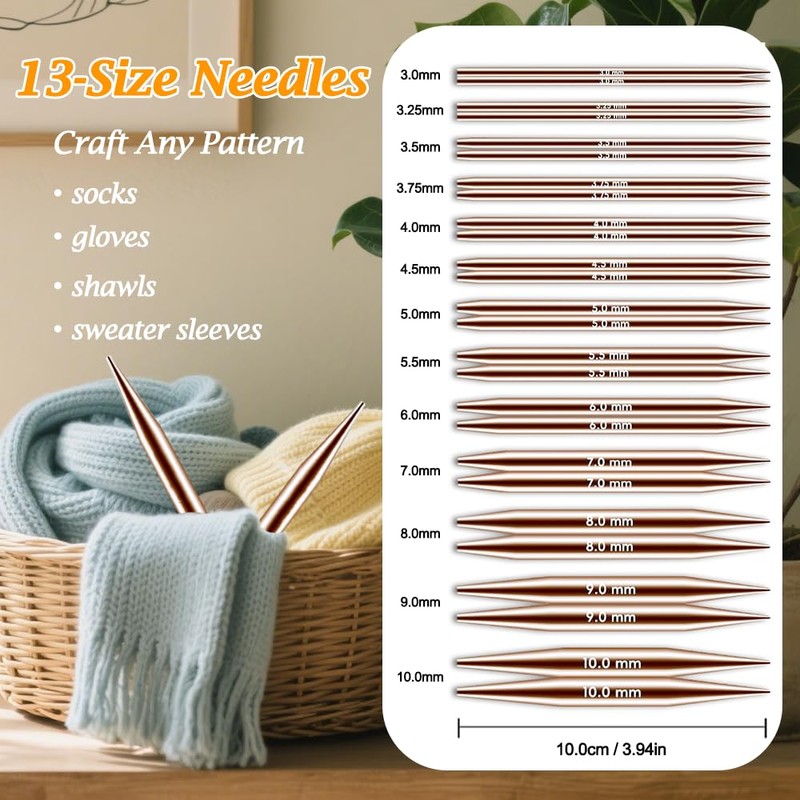 Knitiss Circular Knitting Needles Set, Interchangeable Circular Knitting Needles Set