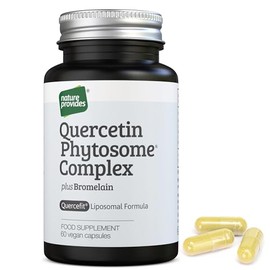 Nature Provides Quercetin Phytosome (Quercefit) Bromelain 60 Vegan Caps | 350mg high-strength complex, up to 20X absorption, pure, non-GMO, UK made