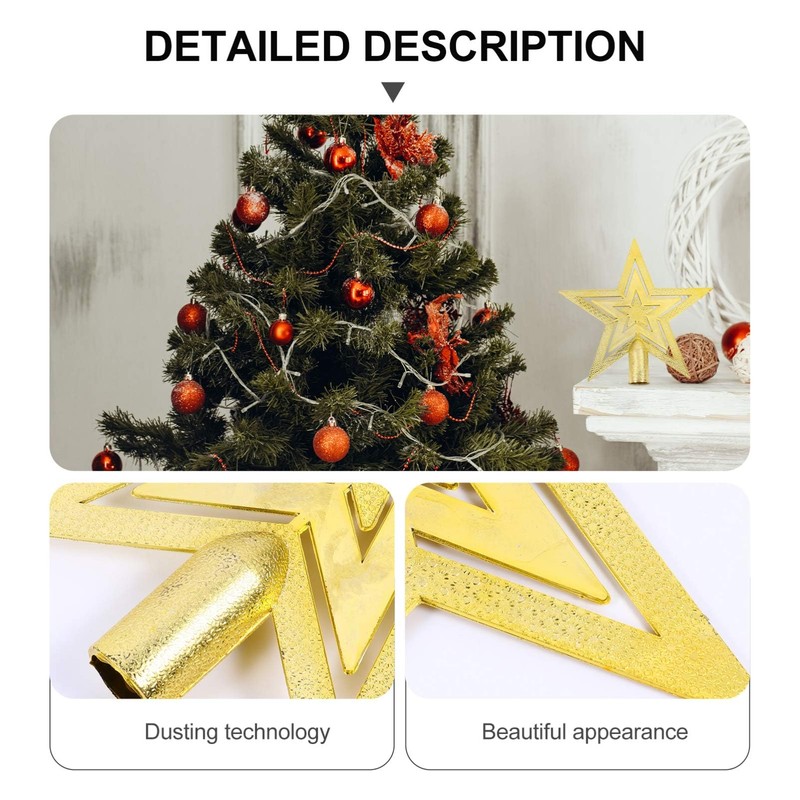 Christmas Tree Topper Glitter Star, Christmas Tree Topper Star Decoration,