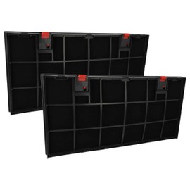 vhbw 2 x activated carbon filters compatible with AEG DK9190-M 94212263401, DK9360-M, DK9660-AD, DK9390-M cooker hood - 43 x 21.2 x 2.7 cm