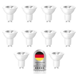 Wenscha Wenscha GU10 LED Warmweiss Glhbirne, 5W Ersetzt 32W Halogenlampen,4000K LED GU10 Naturwei?, Abstrahlwinkel 120 Flimmerfrei Strahler, Nicht Dimmbar Reflektorlampen, 10er-Pack (Naturwei?)