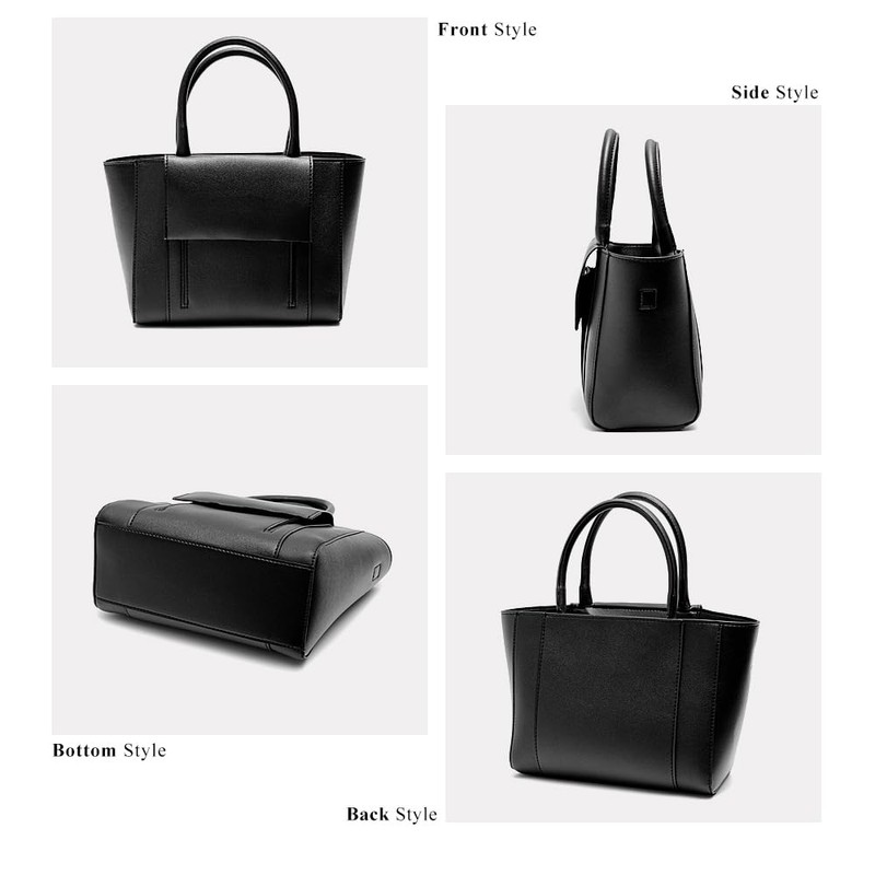 Rename RTG23139 Boat Shape 2-Way Mini Tote Bag, Black