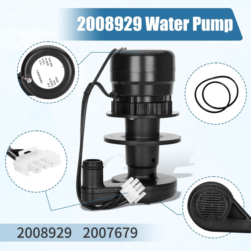 2008929 Ice Machine Water Pump - Compatible With Manitowoc, Replaces