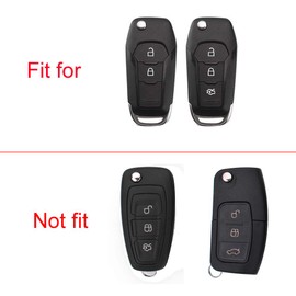 ROYALFOX (TM 2 3 botones suave TPU Flip Remote Key Fob Funda para 2015 2016 2017 2018 2019 FORD F150 F250, FOCUS 3 Escort Kuga EVEREST FIESTA Mustang Edge MKV Fusion 2016 Ranger (azul e) e)