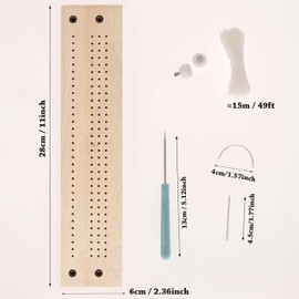 Bookbinding Tools Set with Punching Guide, Needles, Waxed Thread, Awl and Cradle, DIY Craft Kit