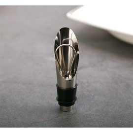 Weinausgießer mit Verschluss aus Edelstahl, mSure 2-in-1-Edelstahl Wein Ausgießer und Stopper, 2 Stück
