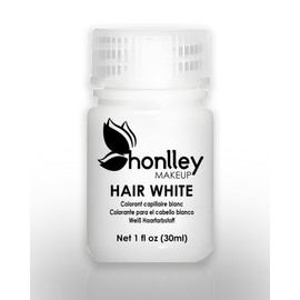 Honlley Hair White Beard Dye | Washable Temporary White Hair Color Makeup for Santa Beard Halloween Ursula Cosplay Theatre Costume Film SFX Synthetic Hair Dye for Men 1oz